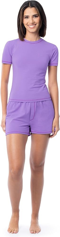 Fruit of the Loom Women's Energize Short Sleeve Tee and Shorts Sleep Pajama Set | Amazon (US)