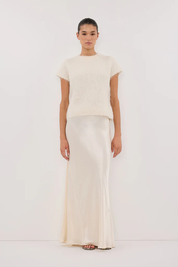 CHARLI CREAM SATIN MAXI SKIRT | DISSH