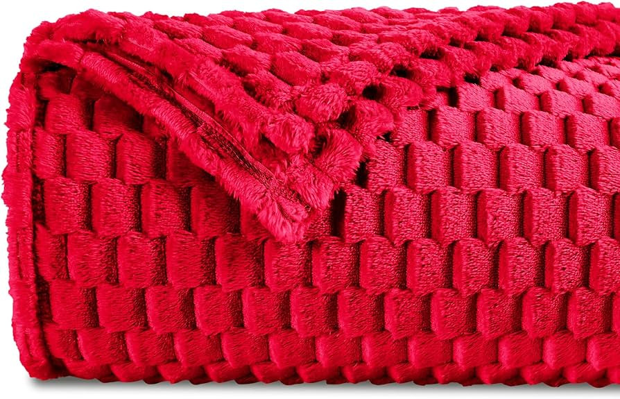 Decorative Soft Plush Fleece Throw Blanket for Couch Sofa 50" x 60", Luxury Shaggy Lightweight 3D... | Amazon (US)
