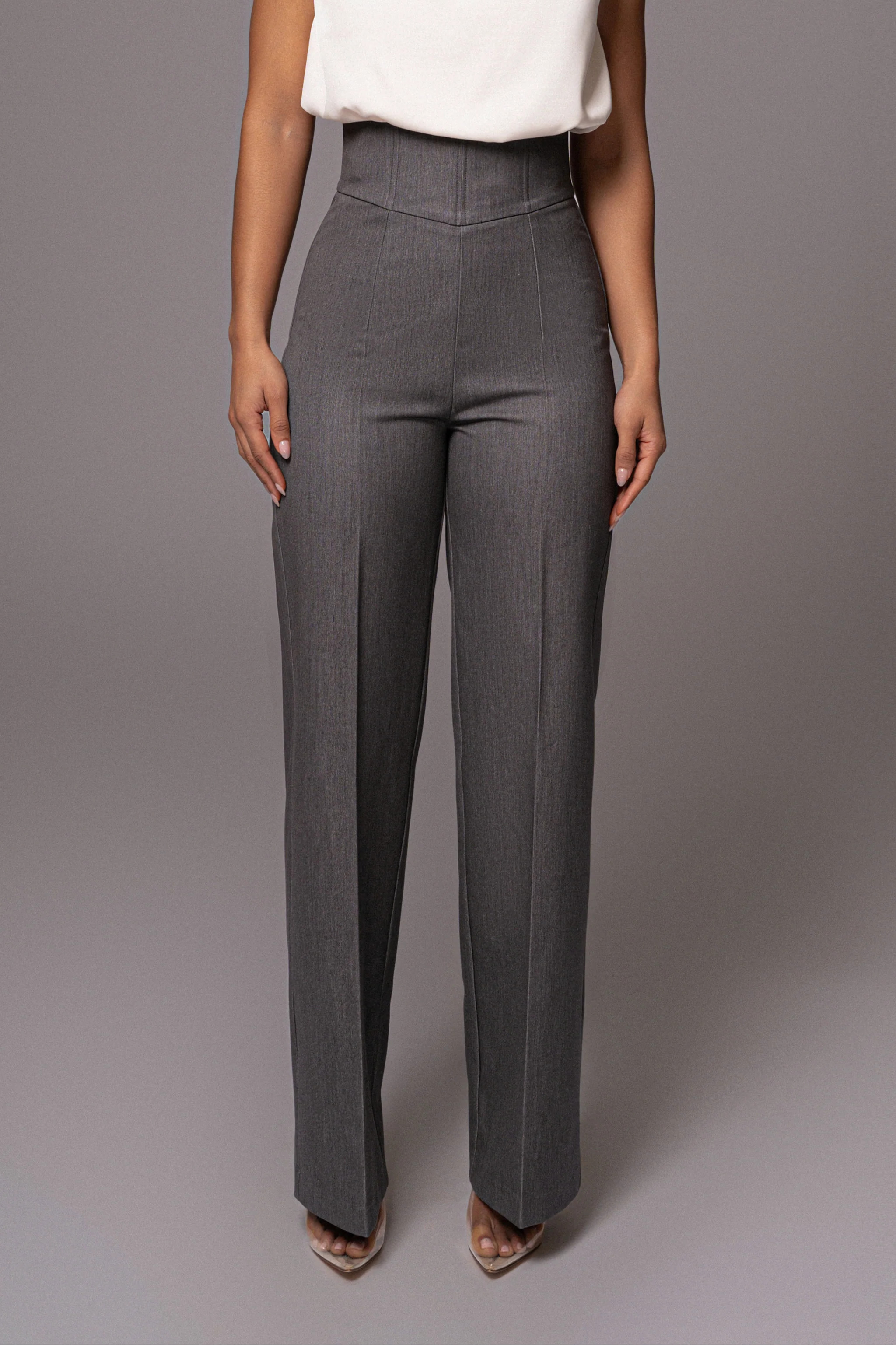 Grey Novena Woven Pants | JLUXLABEL