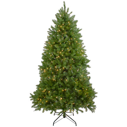 7.5' Pre-Lit Green Medium Northern Pine Artificial Christmas Tree - Warm Clear LED Lights | Christmas Central