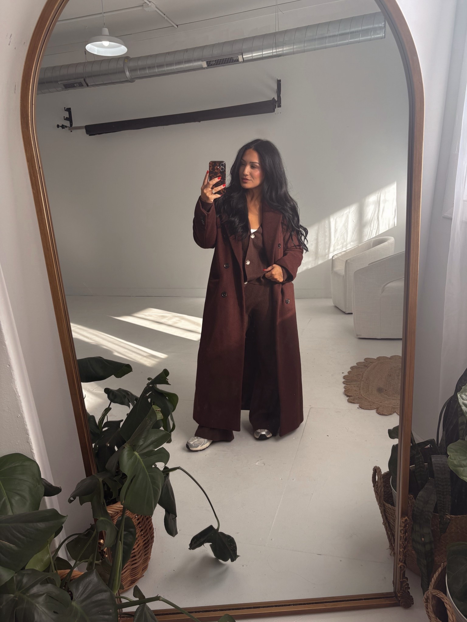 Monochrome but cozy

Wearing a small in the set 
Small petite in coat 
(Last season but linking similar!)