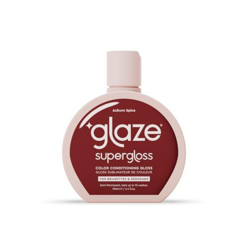 Glaze Color Conditioning Gloss - Tinted Moisturizer for Brown or Red Hair, Boosts Color and Shine, Repairs Damage - Auburn Spice, 6.4 oz | Amazon (US)