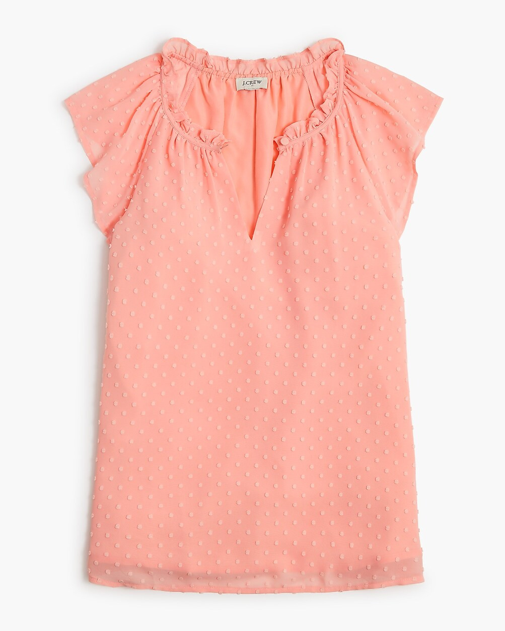 Flutter-sleeve clip-dot top | J.Crew Factory