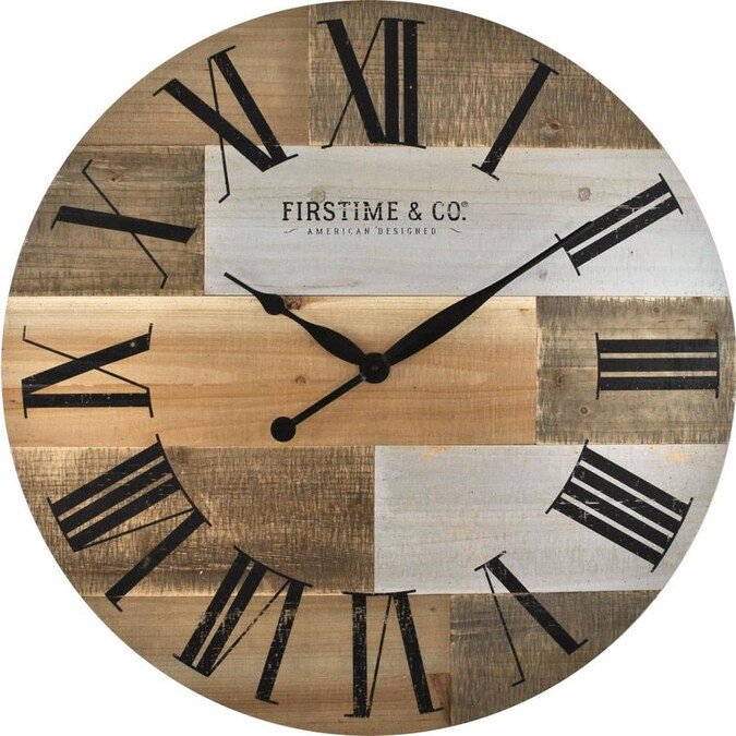 FirsTime FirsTime and Co.® Pallets Wall Clock | Lowe's