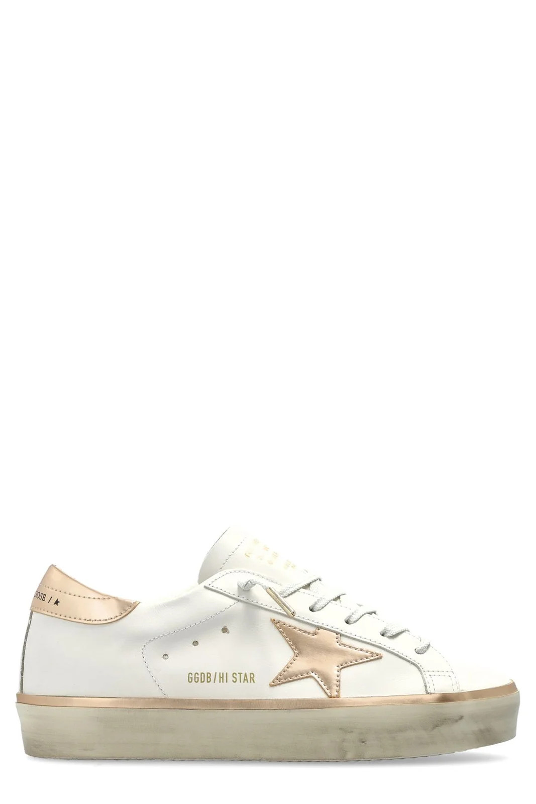 Golden Goose Deluxe Brand Hi Star Lace-Up Sneakers | Cettire Global