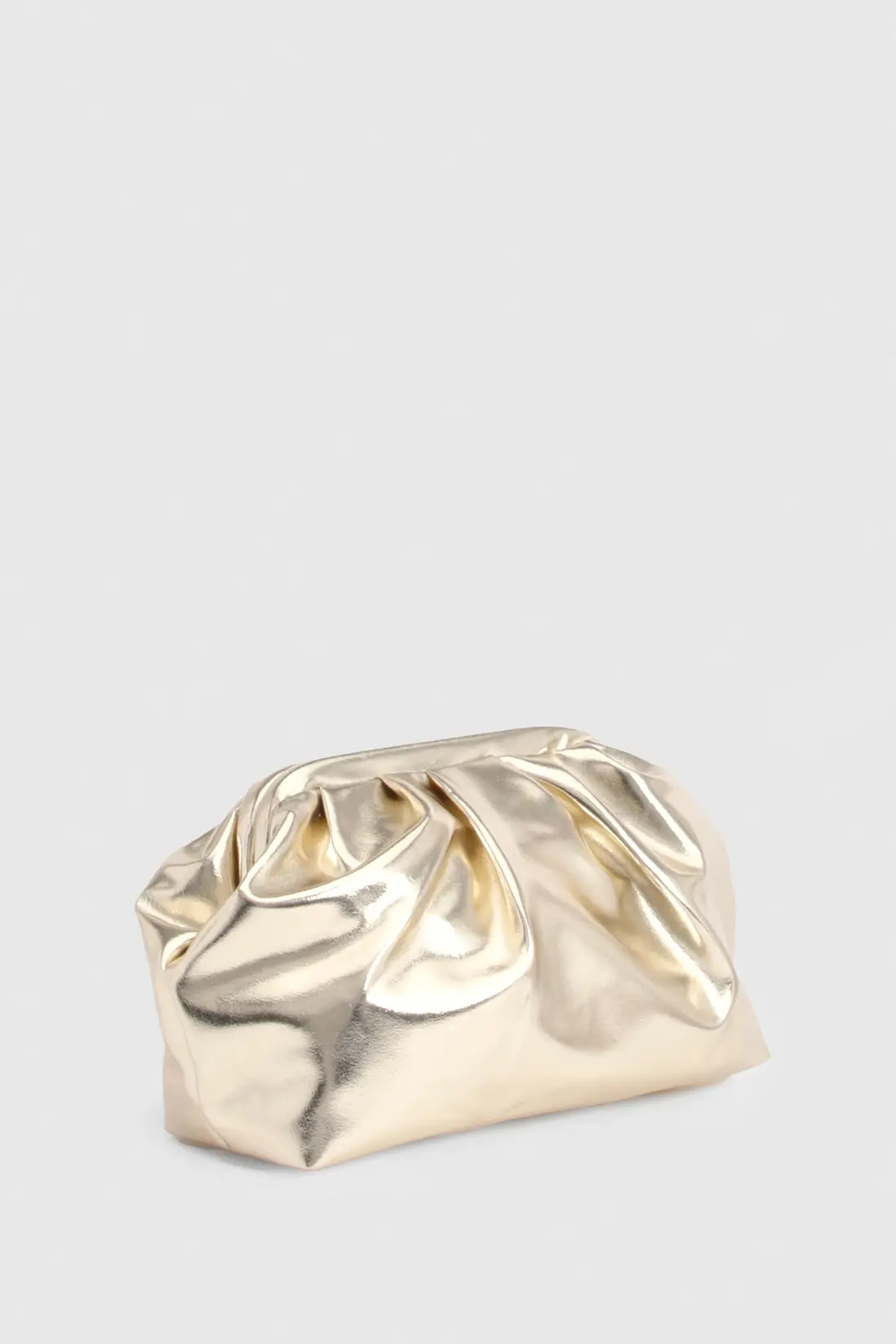 Gold Metallic Slouchy Clutch Bag | Boohoo | Boohoo.com (UK & IE)