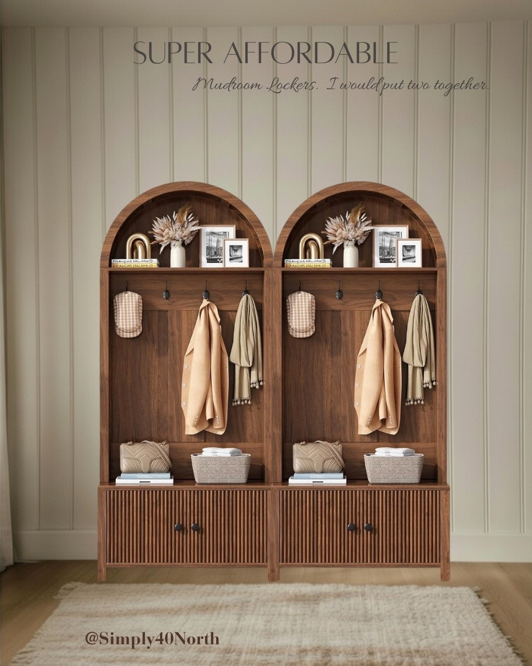 We were going to build our own mudroom built ins but these caught my eye.  It would be cheaper than buying the wood for built ins.  I thinking I might buy these.

#LTKHome