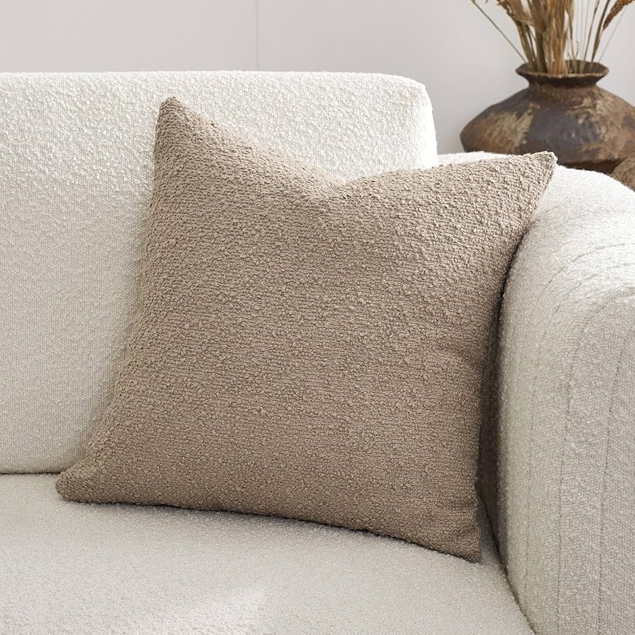 DOMVITUS Boucle Pillow Covers 18x18, Pillow Covers Decorative Couch Pillows for Living Room, Thro... | Amazon (US)