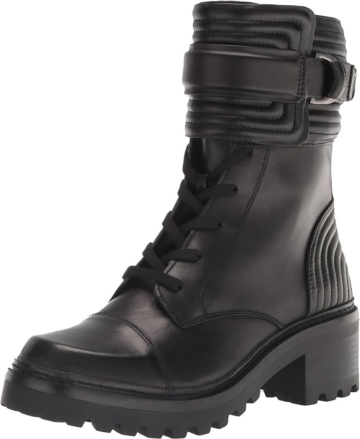 DKNY Women's Smooth Lug Sole Leather Boot Fashion | Amazon (US)