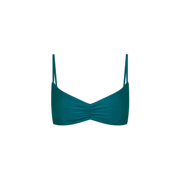 Gathered Mini Crop Bikini Top - Laguna Haze | Kulani Kinis US