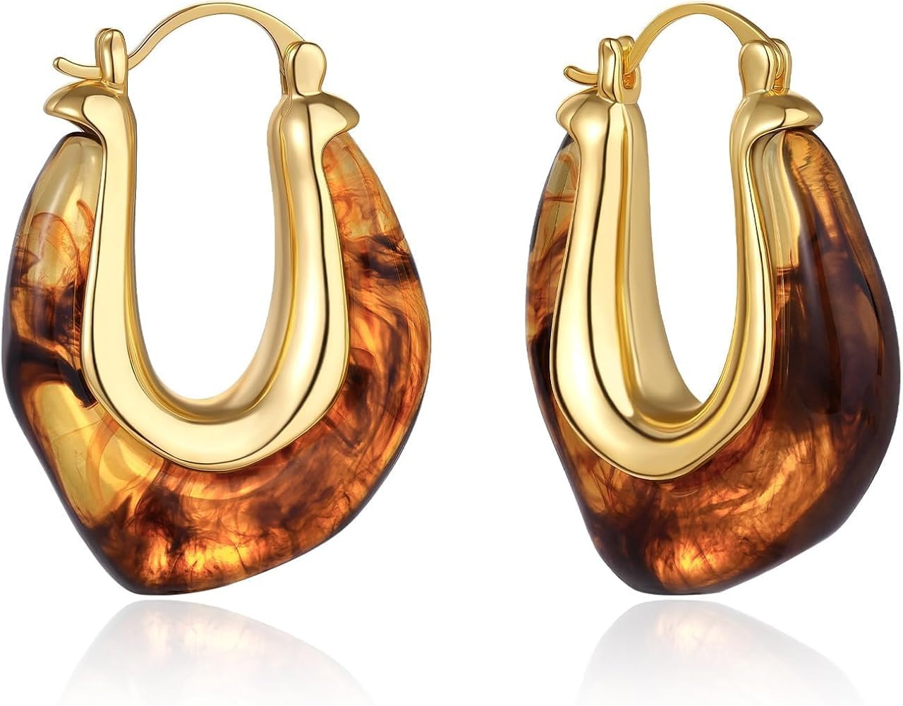 KELORIS PATH Acrylic Hoop Earrings for Women | Amazon (US)
