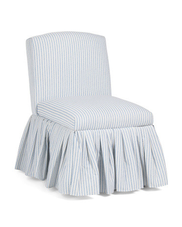 20x30 Striped Vail Accent Chair With Gathered Skirt | TJ Maxx