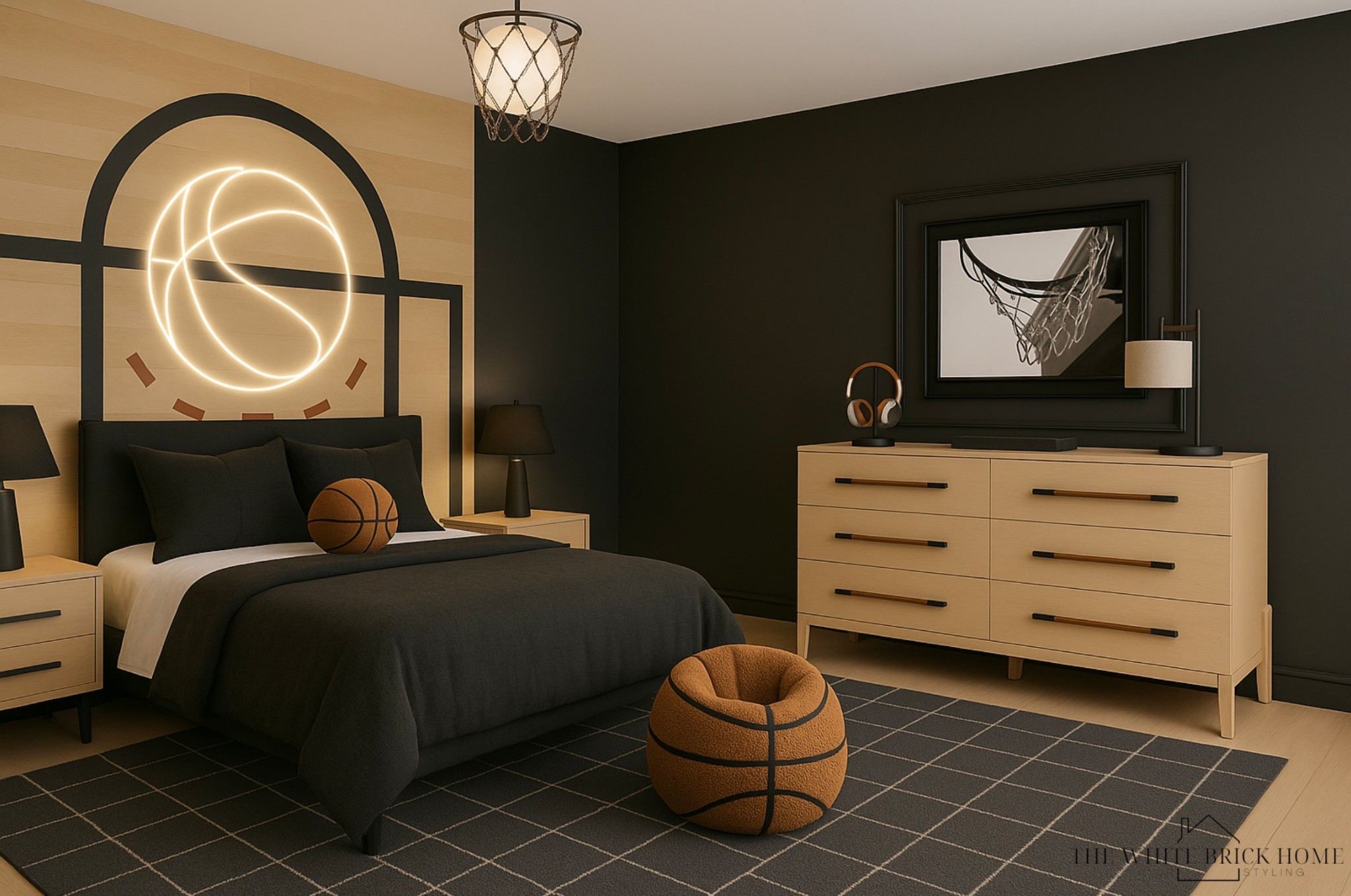This modern traditional basketball bedroom scored big with warm wood tones and playful accents that create the ultimate basketball lovers retreat! 

Teen, teen boy, teen boy bedroom, teen bedroom, boys room, boys bedroom design, boys bedroom decor, boys bedroom theme, boys bedroom decor ideas, boys room, moody boys room, teen boy basketball room, basketball bedroom, basketball room decor, basketball room design, home decor. Boys room bed, boys room bean bag, boys room dresser, boys room theme, boys room decor ideas, boys room area rug, boys room bedding, boys room area rug, pottery barn teen, Wayfair 

#LTKKids #LTKGiftGuide #LTKHoliday