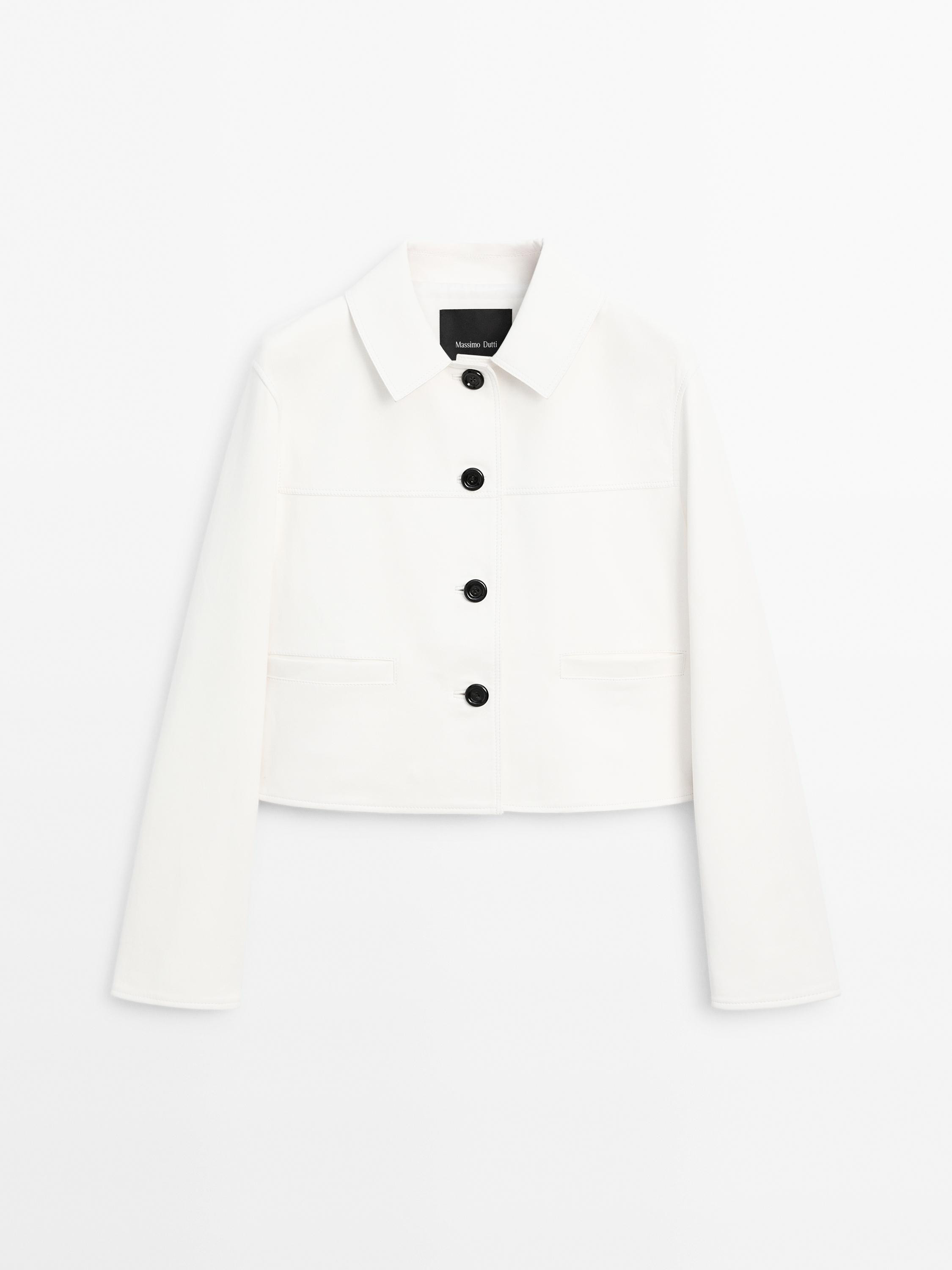 Cropped nappa leather jacket | Massimo Dutti US