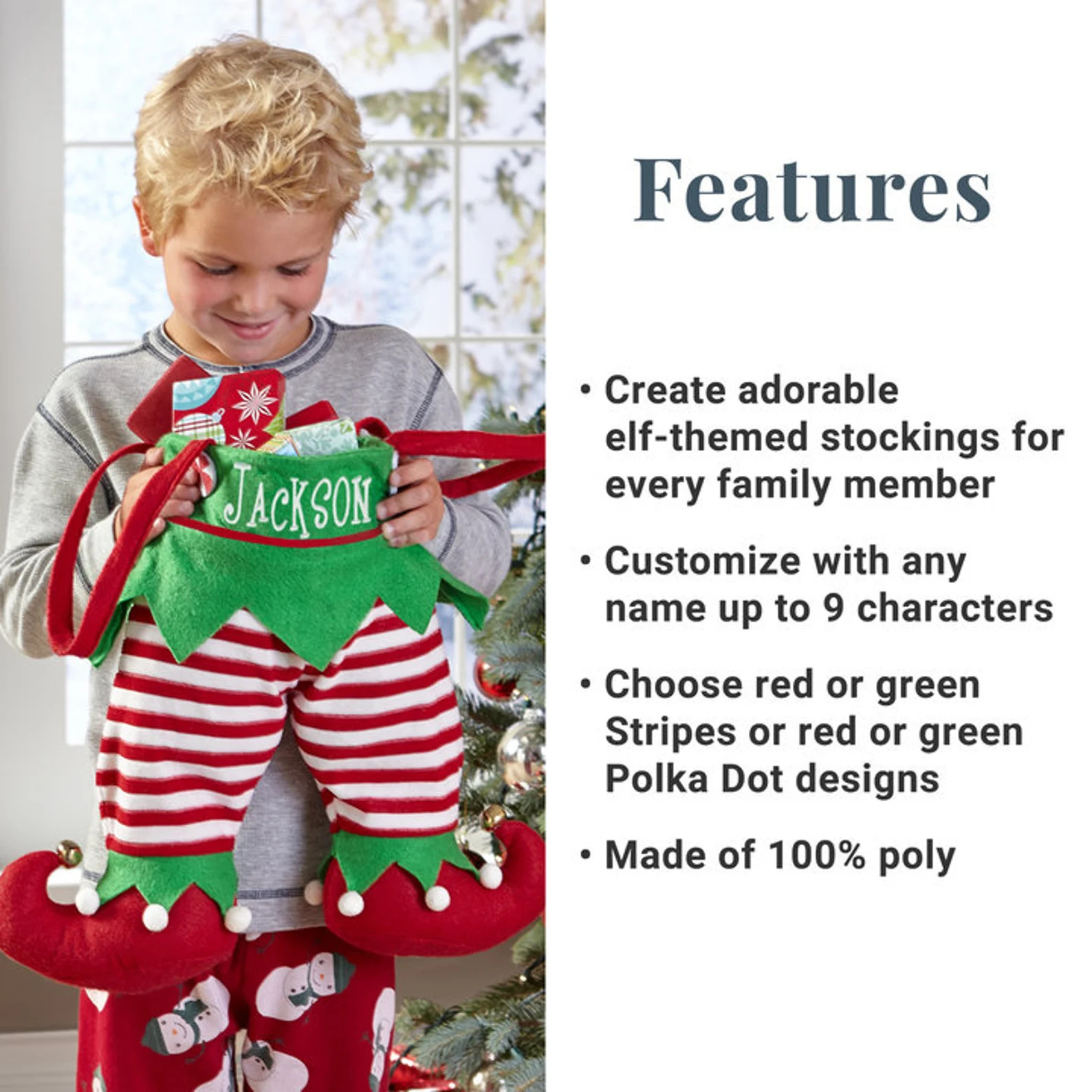 Personalized Christmas Stocking Elf Pants Embroidered - Etsy | Etsy (US)