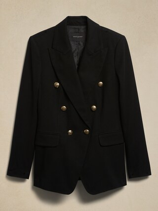 Double-Breasted Flannel Blazer | Banana Republic Factory