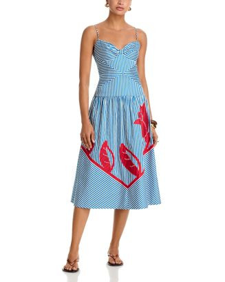 Sky Stripes Sleeveless Midi Dress | Bloomingdale's (US)