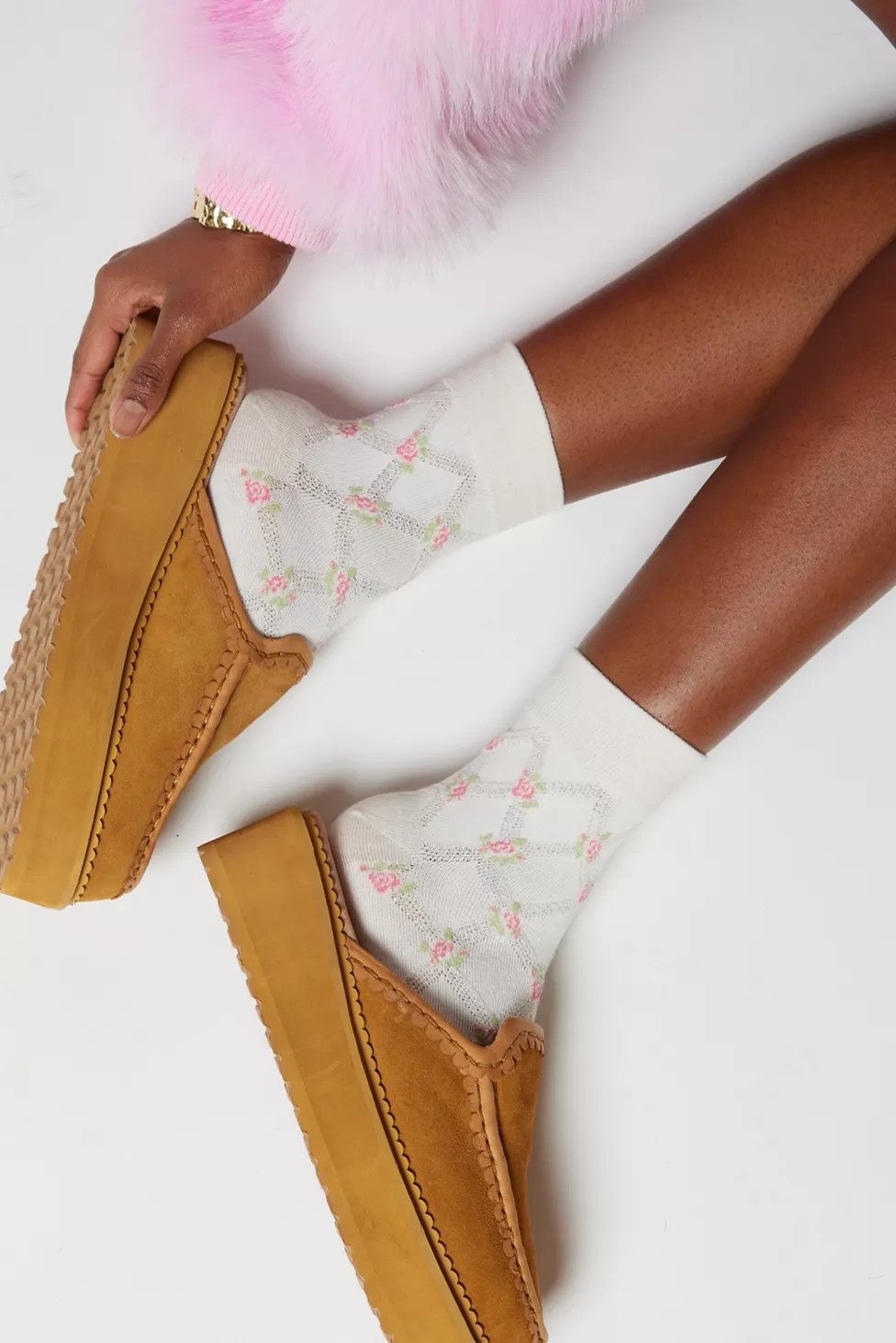 Rose Trellis Crew Sock | Urban Outfitters (US and RoW)