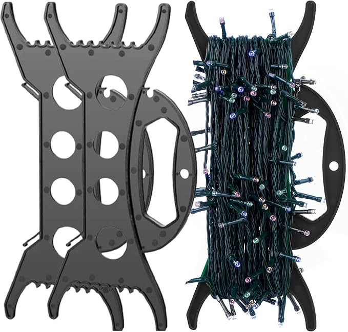 2 Pcs Christmas Light Organizer, Holiday Decor Storage for String Lights, Extension Cords, Wreath... | Amazon (UK)