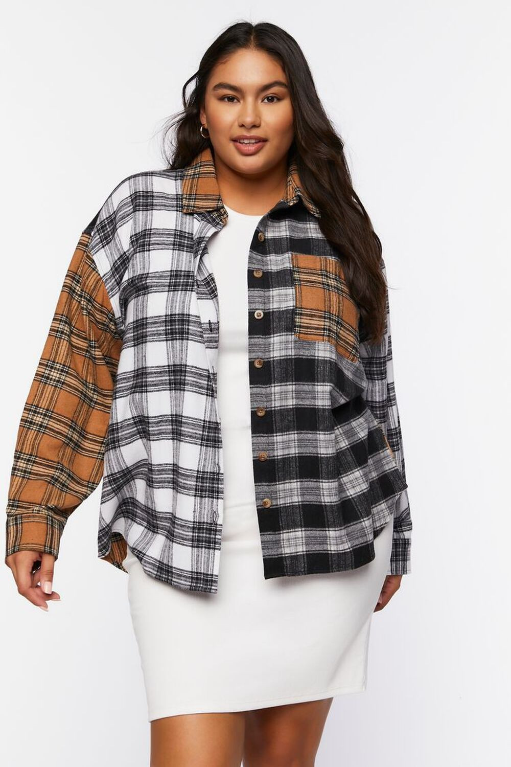 Plus Size Reworked Plaid Shirt | Forever 21 | Forever 21 (US)