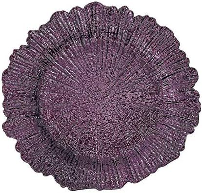 Tiger Chef Charger Plates - Purple Plate Chargers for Dinner Plates - Wedding Décor Place-mats (... | Amazon (US)