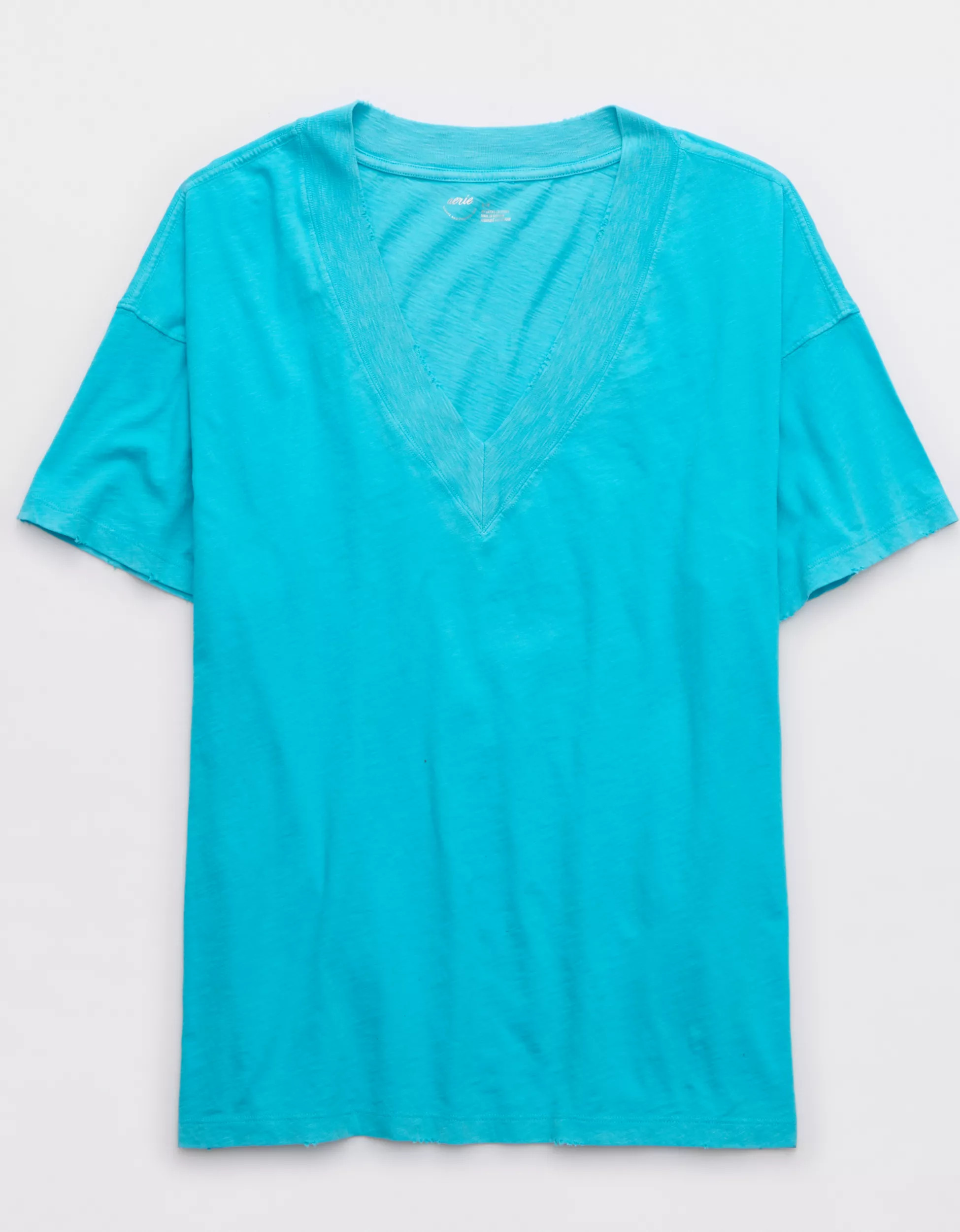 Aerie Extreme V-Neck Oversized Boyfriend T-Shirt | Aerie