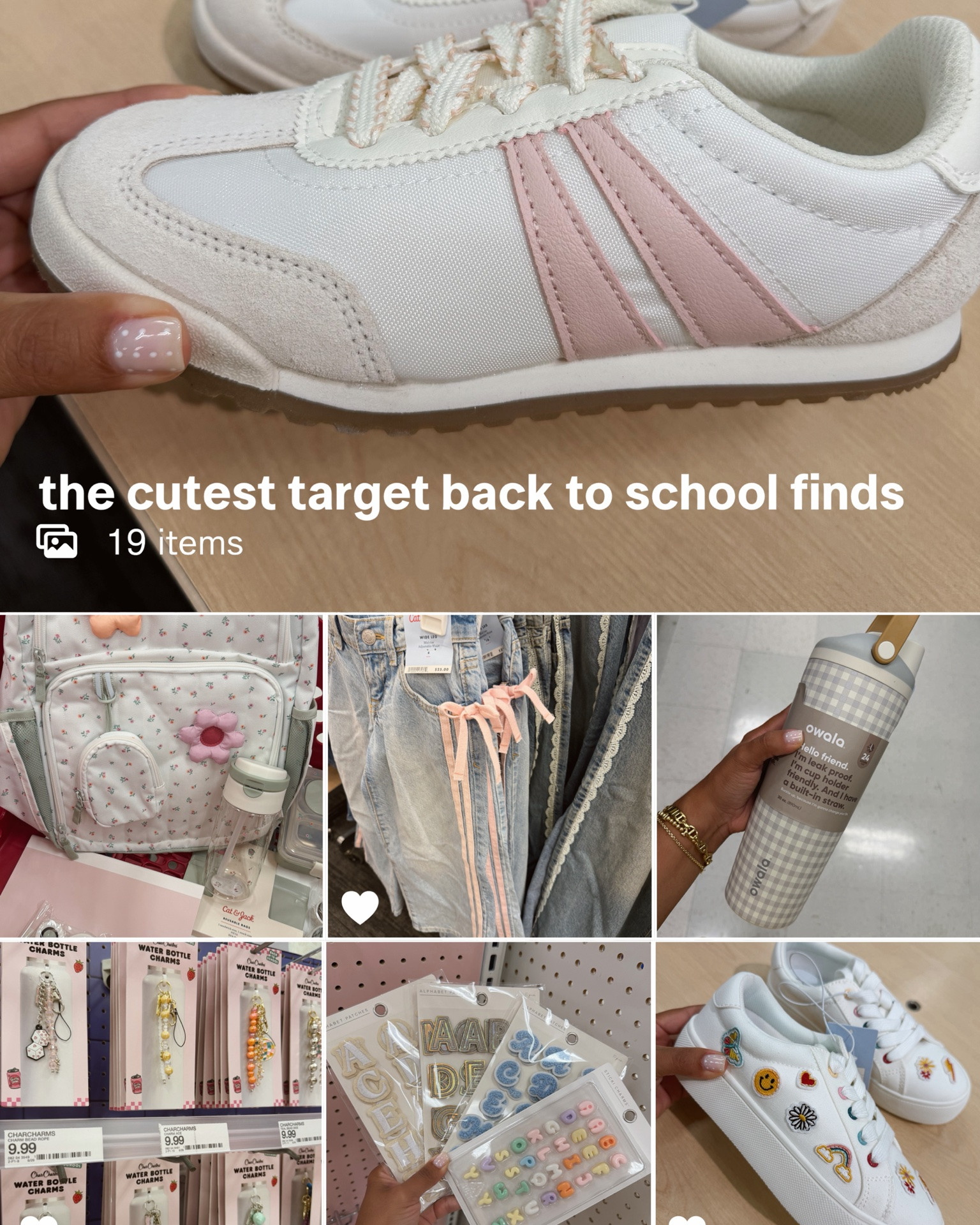 The CUTEST back to school finds at target right now 🤍 ✏️ 

#target #targetpartner @Target #targetfinds #school #bts #backtoschool #schoolshoes #schoolsupplies #backpack #lunchbox #waterbottle #girlsschoolsupplies #boysschoolsupplies #owala #owalacharms #sneakers #pastelschoolsupplies #girlsjeans #backtoschool2026

#LTKKids #LTKSeasonal #LTKmomlife