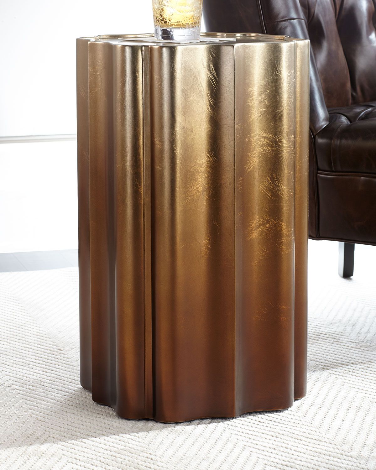 Electra Golden Accent Table | Horchow