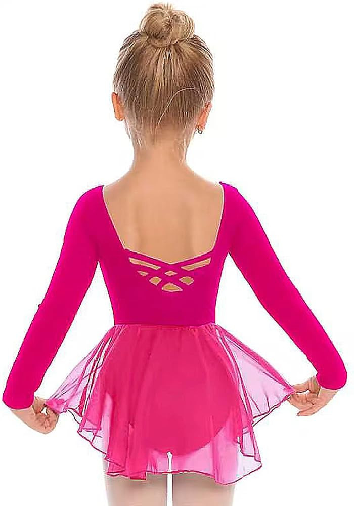 Arshiner Kids Girls Classic Long Sleeve Leotard Dance Ballet Dress | Amazon (US)