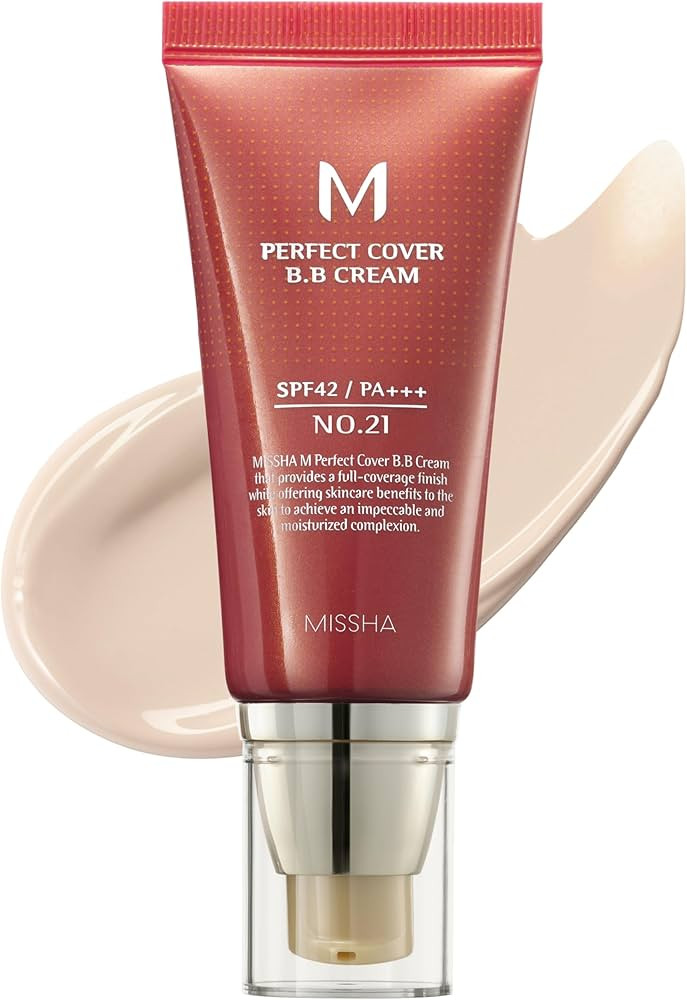 MISSHA M Perfect Cover BB Cream No.21 Light Beige - Light with Cool Undertone SPF 42 PA +++1.69 F... | Amazon (US)