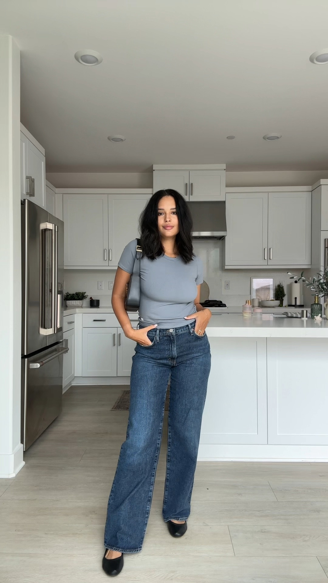 a simple t-shirt and jean combo perfect for the summer. I am a size small in the top and 28 in the bottom! 

#LTKStyleTip #LTKSaleAlert #LTKVideo