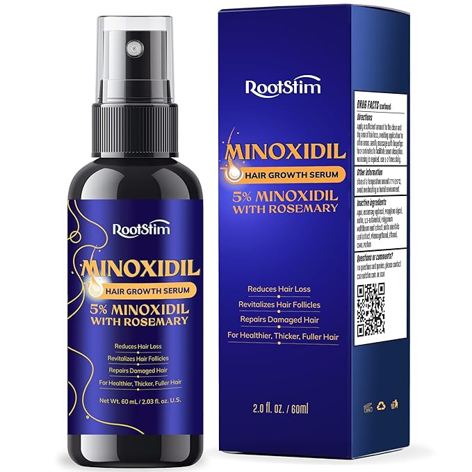 RootStim 5% Minoxidil Hair Growth Spray for Men and Women – Lightweight Fast-Absorbing Formula ... | Amazon (US)