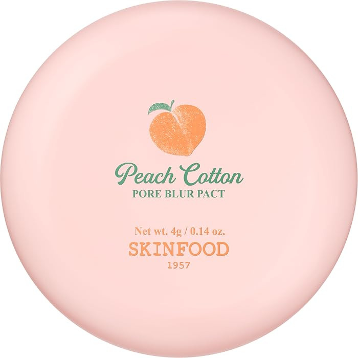 SKINFOOD Peach Cotton Pore Blur Pact - Sebum Control Pack with Silky Texture - Long Lasting Makeu... | Amazon (US)