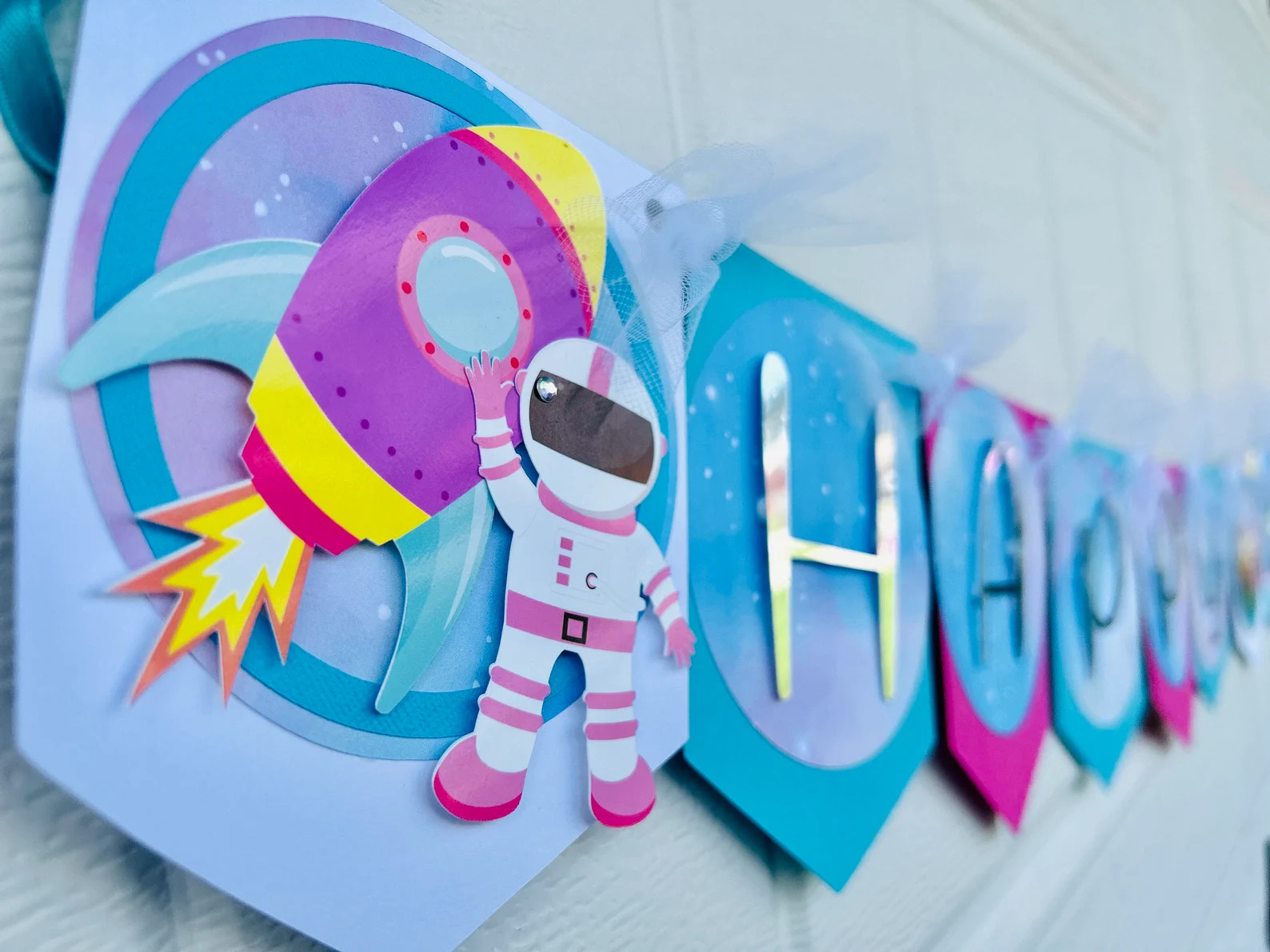 Space Theme Birthday Banner: Astronaut Galaxy Party Decor | Etsy (Global)