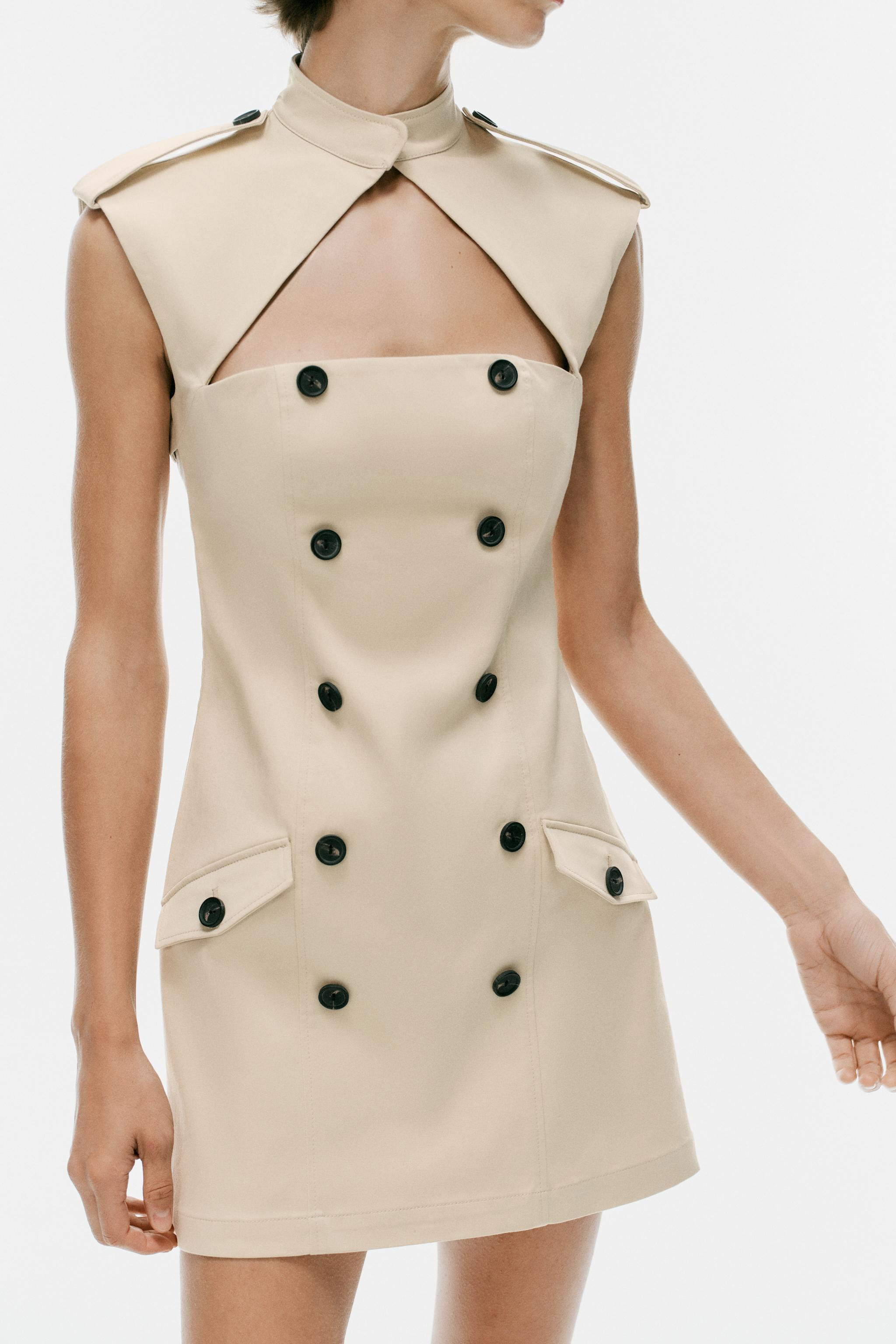 TRENCH MINI DRESS WITH SLIT | Zara US