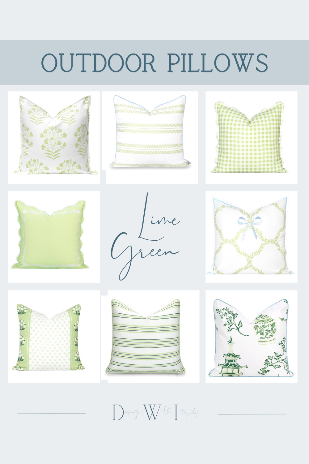 A touch of soft green is one of my favorite ways to make an outdoor space feel fresh and inviting. These curated outdoor pillow pairings combine classic stripes, gingham, botanical prints, and chinoiserie inspired patterns to create a layered look that feels timeless without being overpowering. Mixing different scales and textures is the secret to achieving a designer styled patio that feels collected and comfortable.

Tap through to shop each pillow and create your own custom outdoor pillow combination for a patio refresh you'll love all season long.

#OutdoorDecor #PatioStyling #OutdoorLiving

outdoor pillows, patio pillows, green outdoor decor, sage green decor, lime green pillows, pillow pairings, outdoor cushion covers, botanical pillows, gingham pillows, striped pillows, chinoiserie decor, patio refresh, backyard styling, amazon home finds, shop the look
 

 #LTKSeasonal #LTKHome