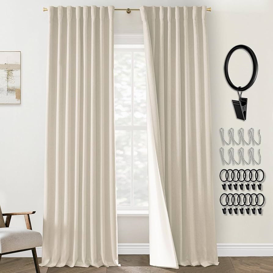 PANELSBURG Black Out Curtains 96 Inch Long 2 Panel Set,Boho Farmhouse Blackout Room Darkening The... | Amazon (US)