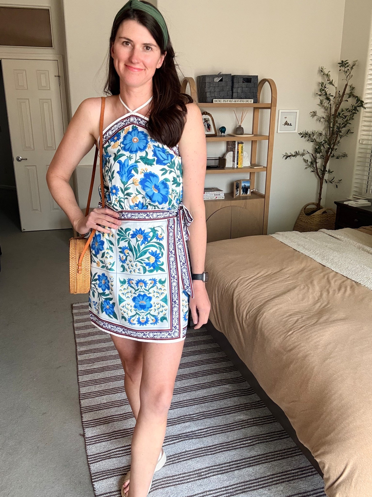 Loving this print and fit! Crosses in the front and ties across the waist. Very lightweight and breathable. Only complaint is the straps could be a little bit easier to adjust. But I’m obsessed still. Wearing a medium 

#LTKootd #LTKTall #LTKOver40