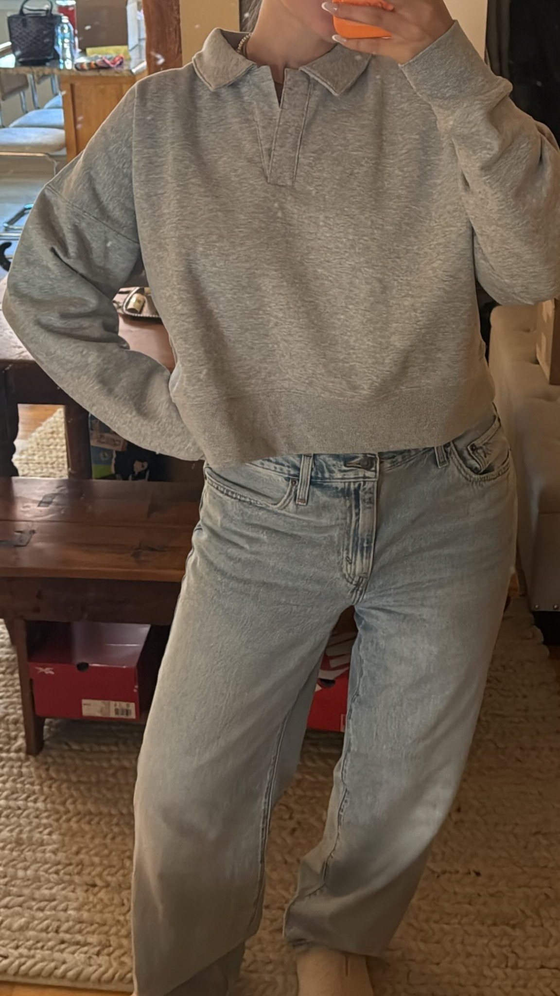 Collard sweatshirt 

#LTKStyleTip #LTKSeasonal #LTKWorkwear