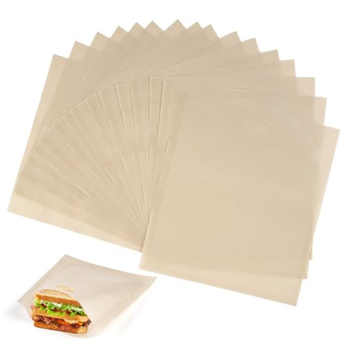 PEASUG Toaster Bags 16 Pack, Toaster Bags Reusable, Heat Resistant Non-Stick, Washable Toaster Sleeves Compatible with Toaster Microwave, Great for Grill Cheese Sandwich Toast Panini Snacks | Amazon (US)