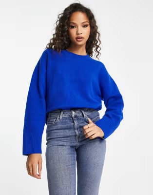 & Other Stories crew neck knitted sweater in blue | ASOS | ASOS (Global)