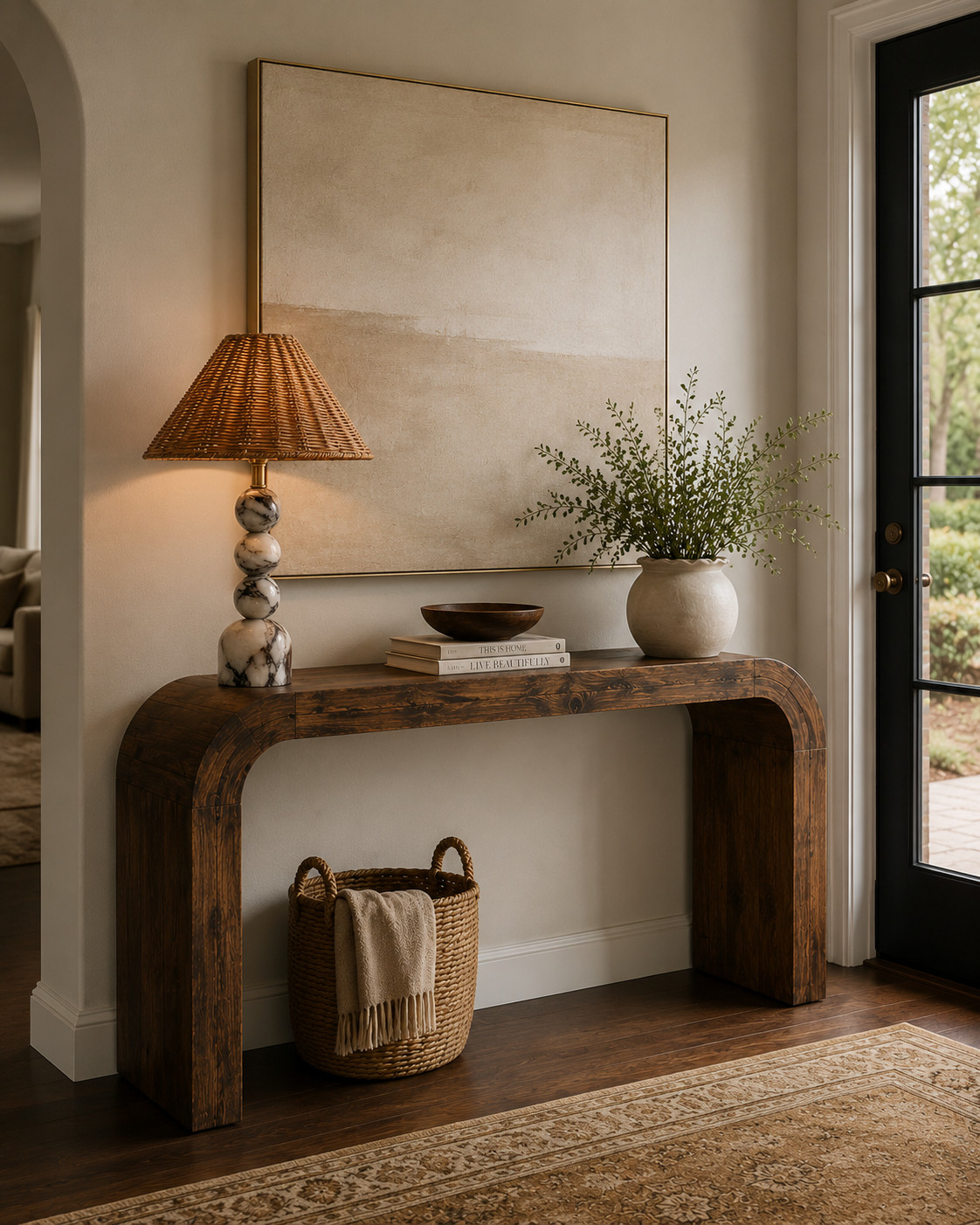 entry console, entryway, mirror, lamp, decor, Coffee table, living room Home details linked ✨ Amazon, Etsy, Wayfair, Target, Restoration Hardware, Pottery Barn, Arhaus, Walmart, Studio McGee, Serena & Lily, Crate & Barrel, West Elm, Threshold, HomeGoods, and more 🤍 Furniture, decor, lighting, rugs, mirrors, styling pieces, and organization favorites  

 #LTKHome