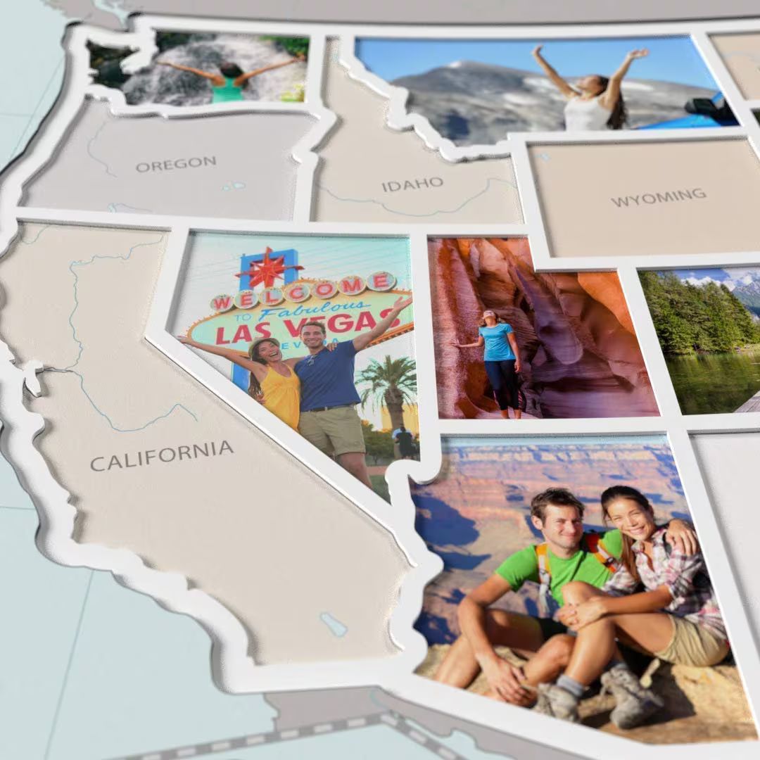 USA Photo Map - 50 States Travel Map Gift | Etsy (US)