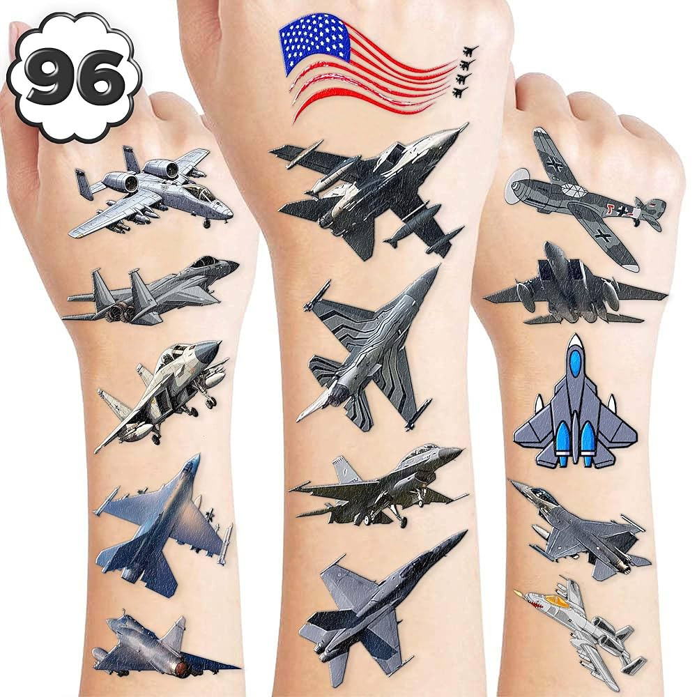 Generic 113 PCS Jet Birthday Party Decorations Fighter Jet Party Favors Supplies Aircraft Plane A... | Amazon (US)