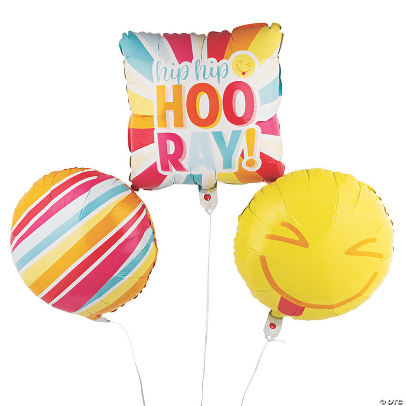 Happy Day 18" Mylar Balloons - 3 Pc. | Oriental Trading Company