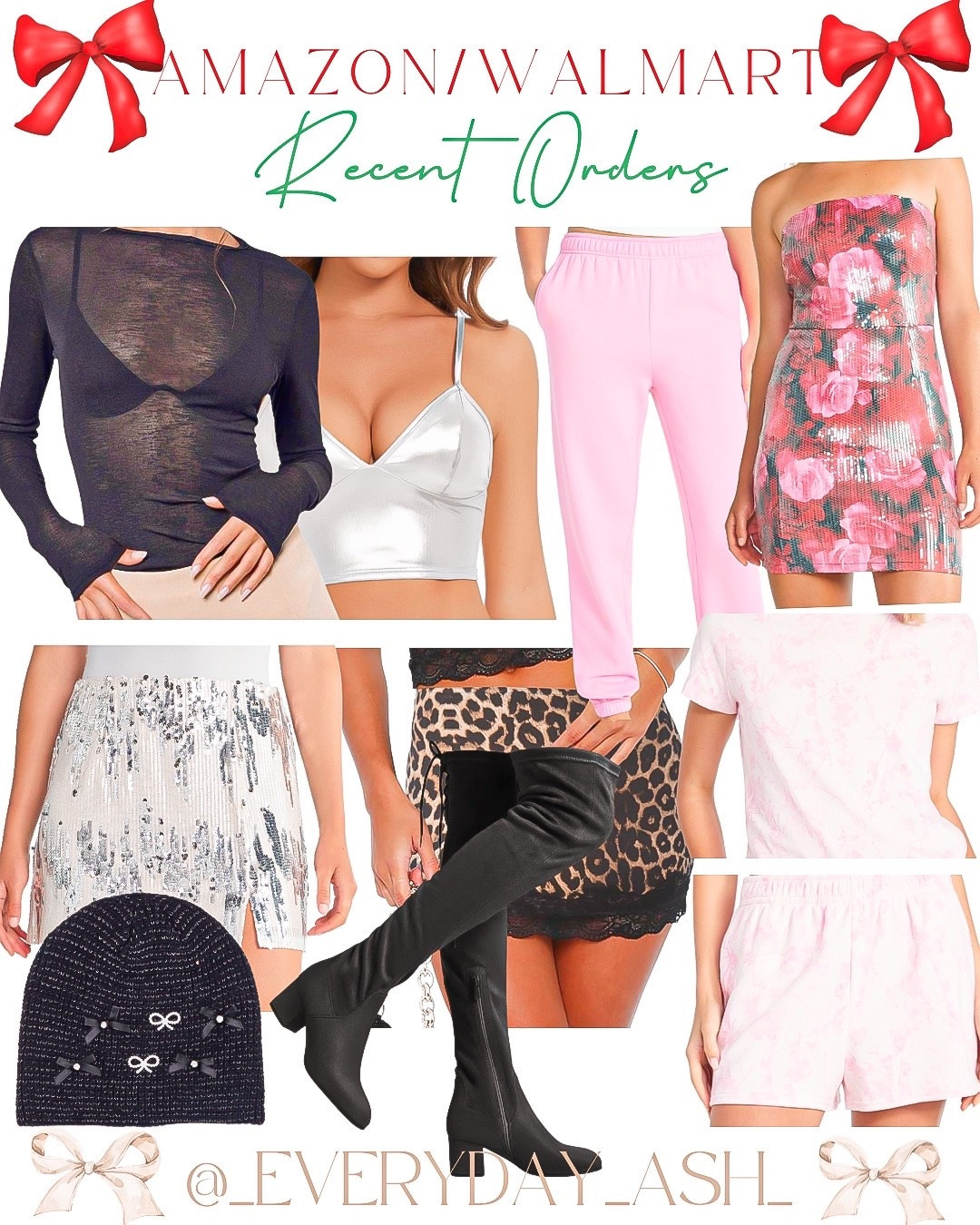 Amazon / Walmart
Recent purchases 💕🎁

Amazon fashion, New Year’s Eve outfit, pink dress, pink camo outfit, lounge pants, thigh high boots, Walmart winter bag, sparkle skirt, winter outfit 

#LTKHoliday #LTKGiftGuide #LTKootd