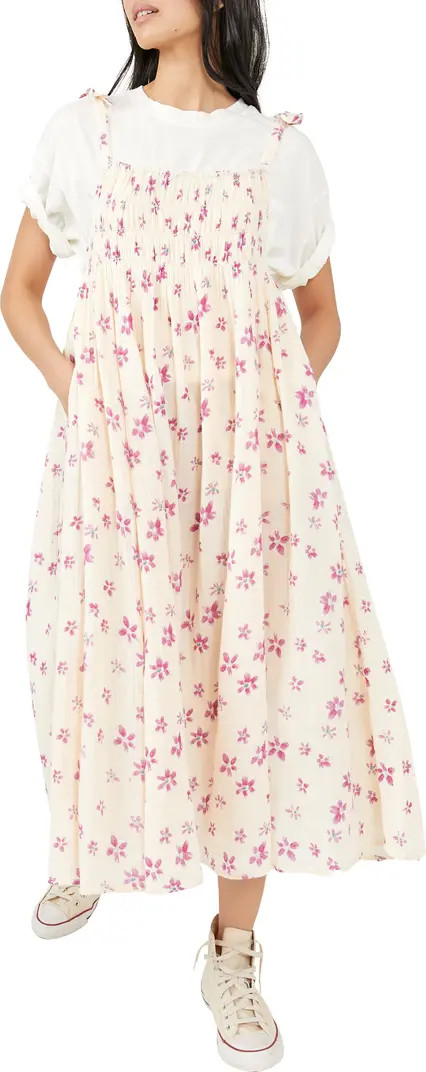 Free People Azure Shirred Maxi Sundress | Nordstrom | Nordstrom