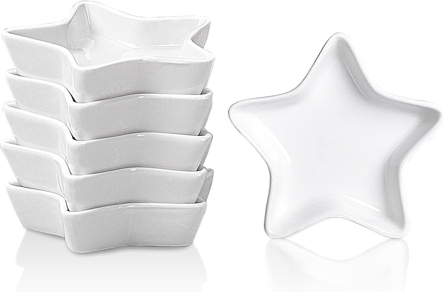 Star Soy Sauce Dish - Delling Dipping Bowls/Dish, Ceramic Dipping Sauce Cups for Soy Sauce, Sushi... | Amazon (US)