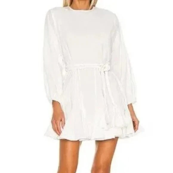 NEW $428 RHODE ELLA FLOWY MINI DRESS IN WHITE #2 SIZE S | eBay US